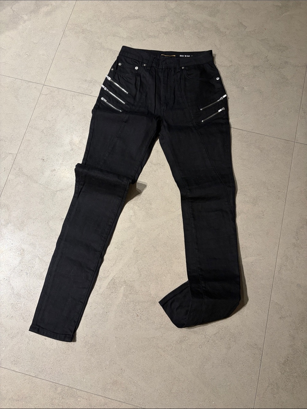 Saint Laurent Black Women's Skinny Jeans with Zip Detail